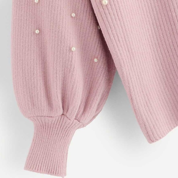 Pearl Pink Ribbed Sweater - Picture 3 of 4